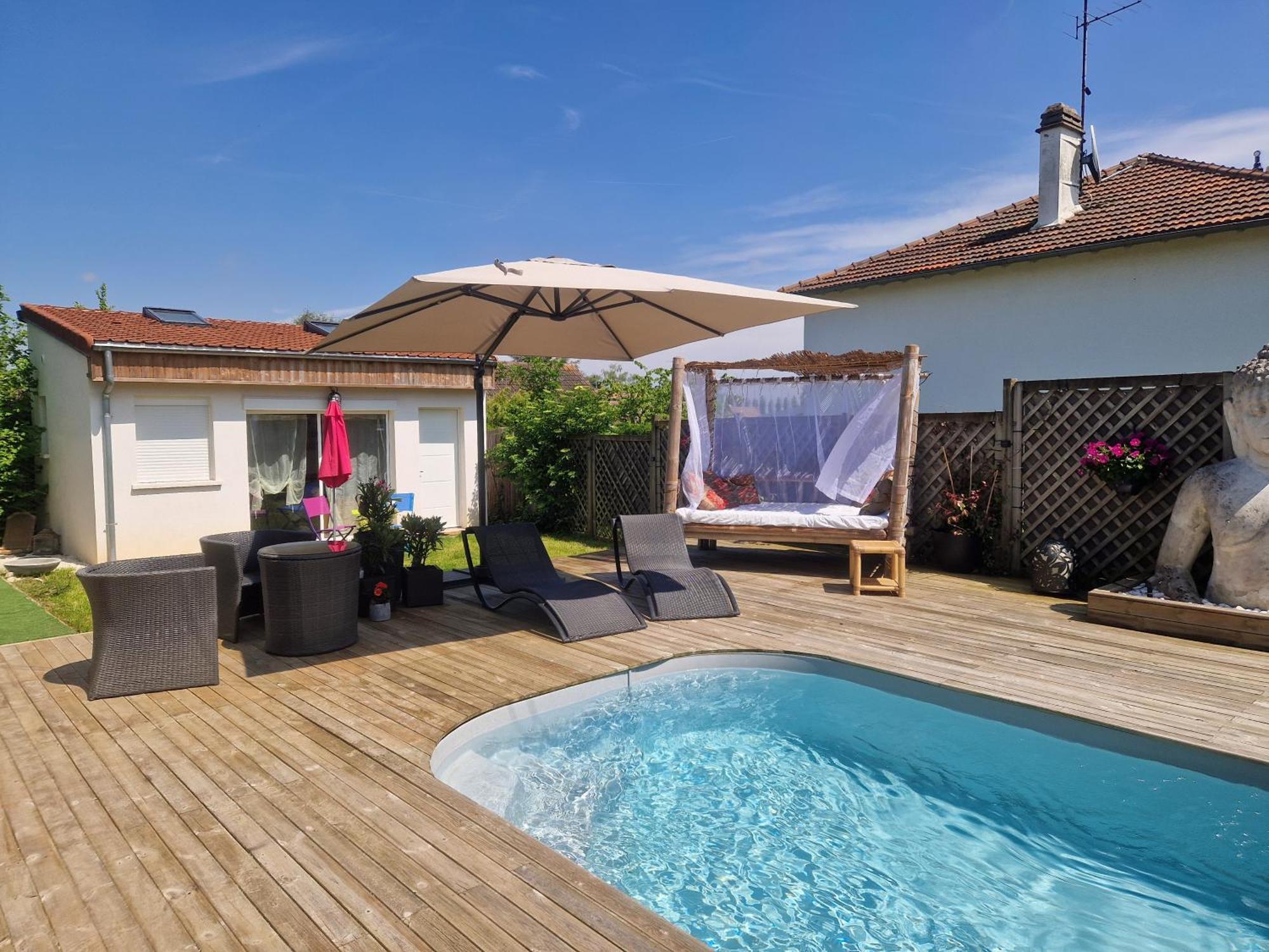 La Serenite Balinaise, Chambre Et Sdb Privee, Jardin , Piscine Et Jacuzzi En Saison, Pres De Chantilly, Parc Asterix Et Cdg Et Paris En 20' Orry-La-Ville Dış mekan fotoğraf